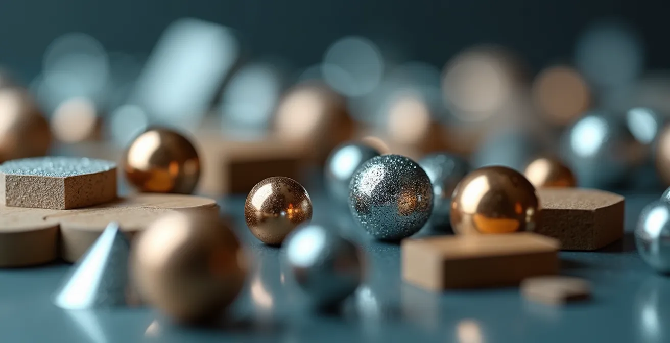 Makroaufnahme von organisierten digitalen Werkzeugen als abstrakte Komposition, die das Chaos der Tool-Flut symbolisiert.