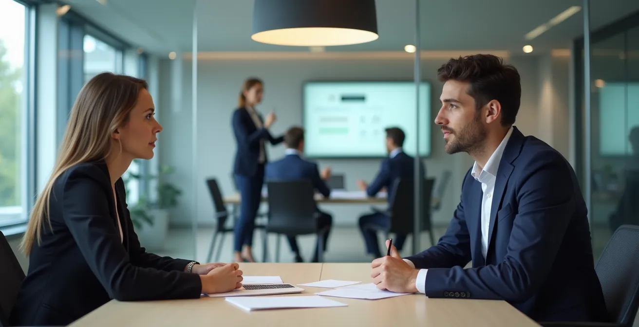 Symbolische Darstellung eines Mentors und Sponsors im deutschen Unternehmenskontext