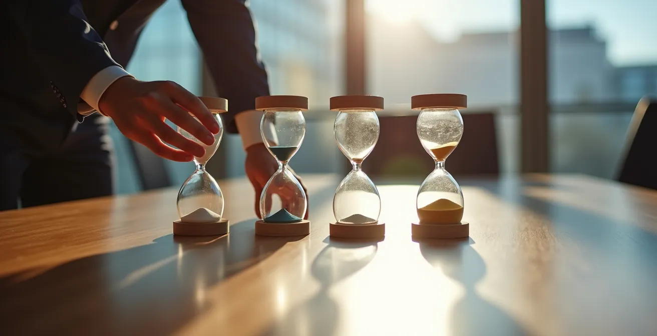 Professioneller Mentoring-Vertrag auf Probe mit strukturiertem Zeitplan für drei Sitzungen