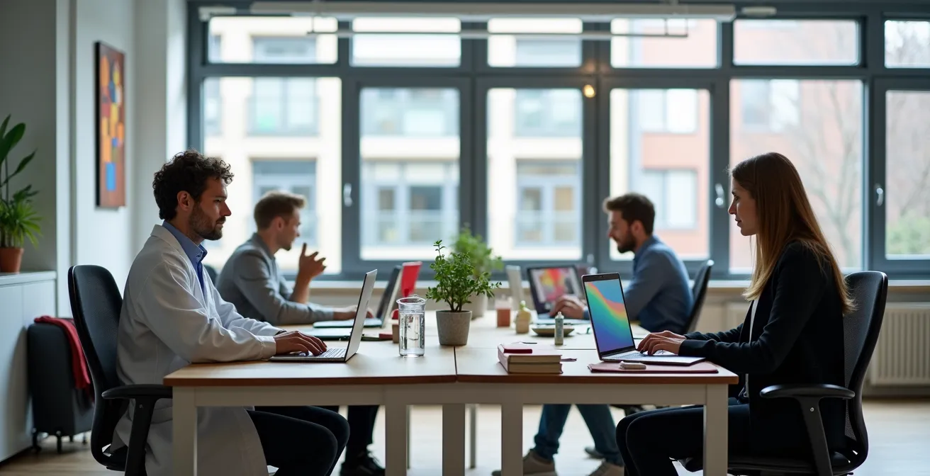 Vergleichende Darstellung verschiedener spezialisierter Jobbörsen-Oberflächen