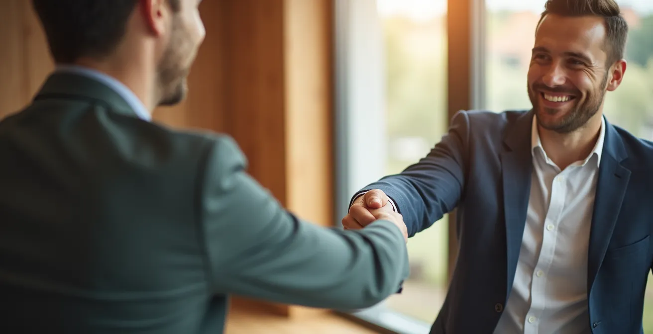 Professionelles Netzwerktreffen mit Personalberatern in modernem Büroumfeld