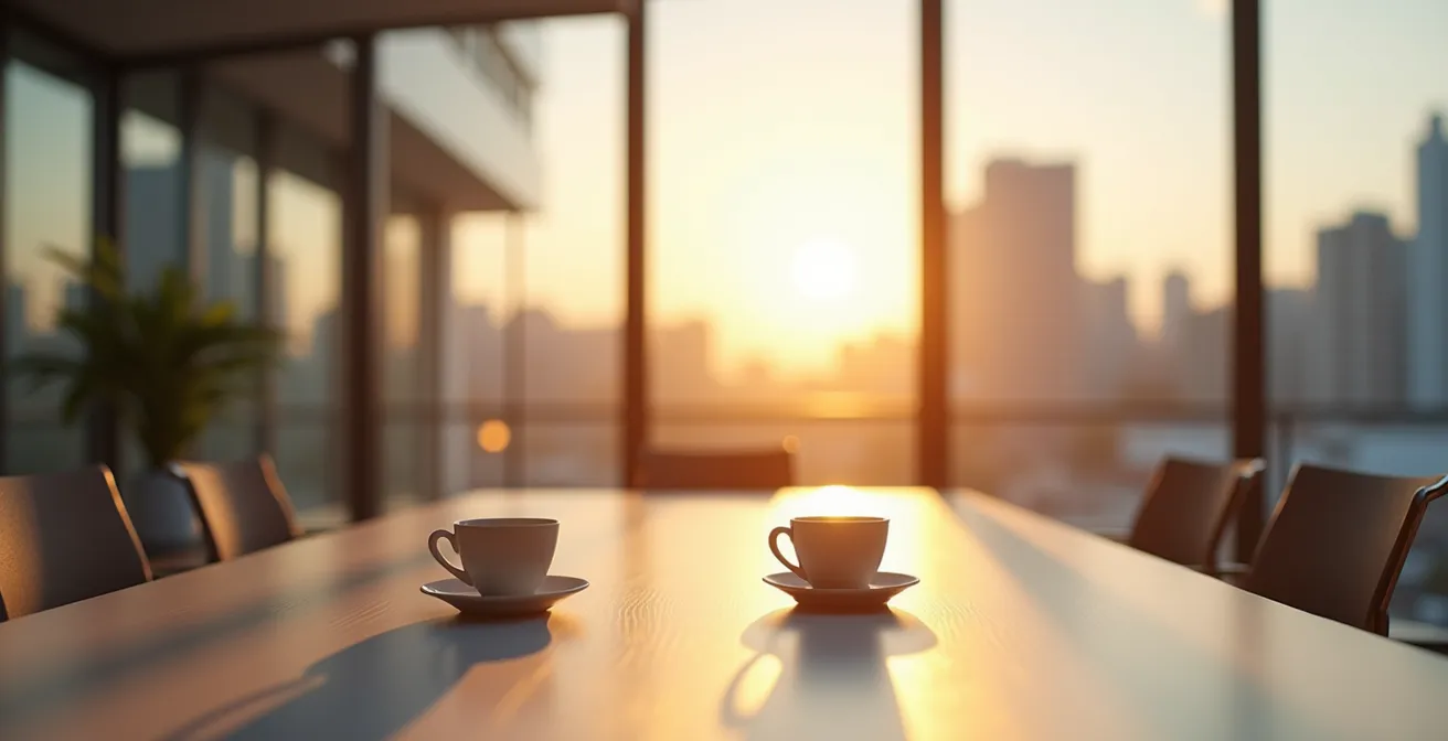 Professioneller Abschluss eines erfolgreichen Bewerbungsgesprächs mit positivem Eindruck