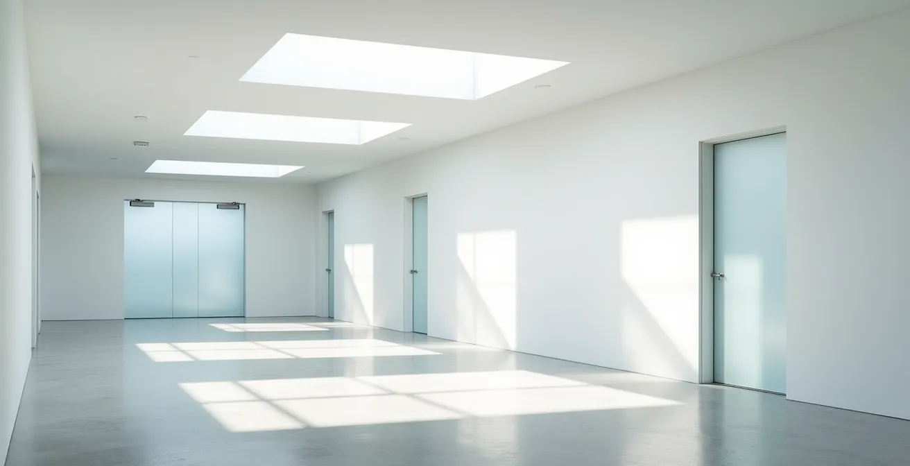 Metaphorische Darstellung von Karrieresignalen durch verschiedene Wegweiser in einem Büroumfeld