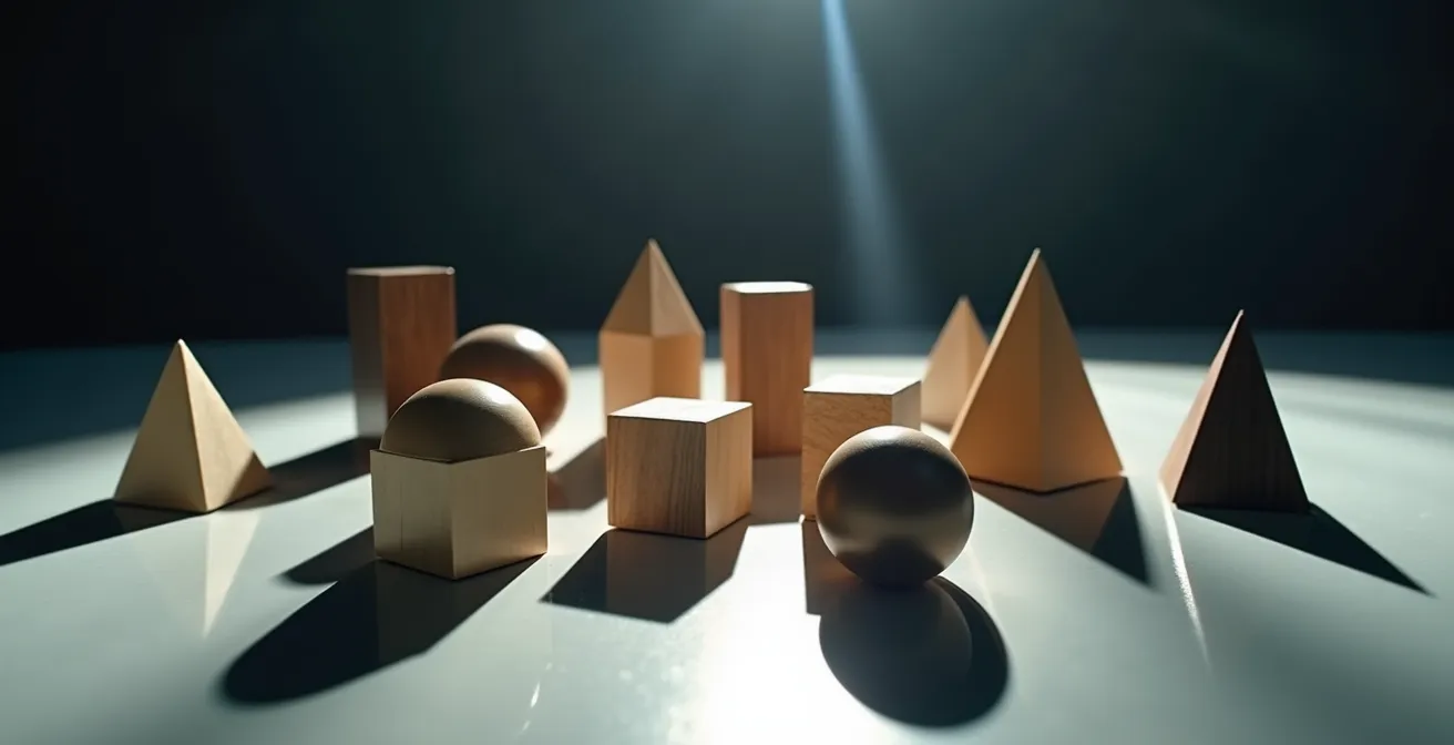 Abstraktes Konzept eines Skill-Portfolios als visuelle Metapher für berufliche Transformation in Deutschland.