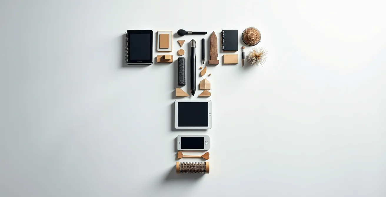 Visualisierung des T-Shaped Professional Konzepts mit breitem Wissensspektrum und tiefer Expertise