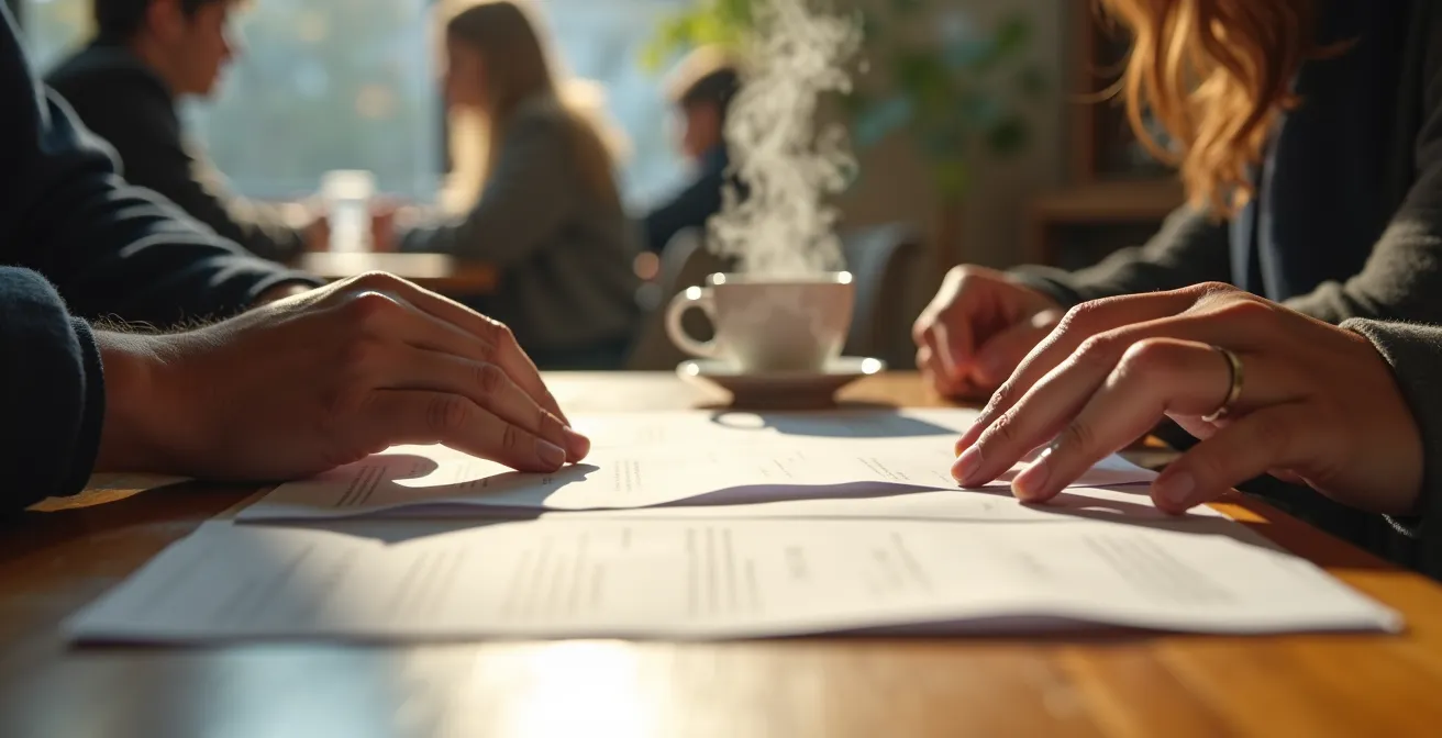 Vorbereitung für WG-Casting mit Bewerbungsunterlagen